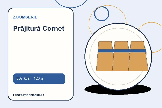 Prăjitură Cornet de la Zoomserie — ilustrație editorială unică