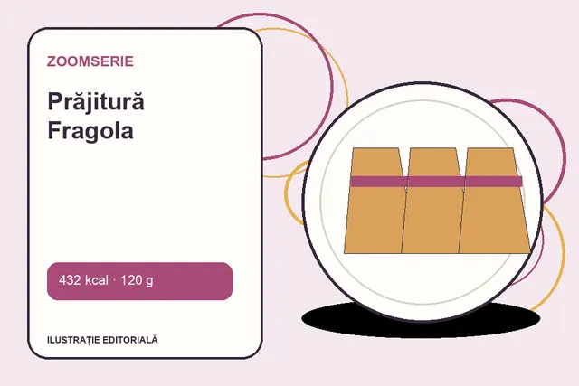 Prăjitură Fragola de la Zoomserie — ilustrație editorială unică
