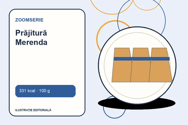 Prăjitură Merenda de la Zoomserie — ilustrație editorială unică