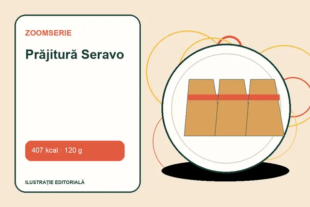Prăjitură Seraνo de la Zoomserie — ilustrație editorială unică