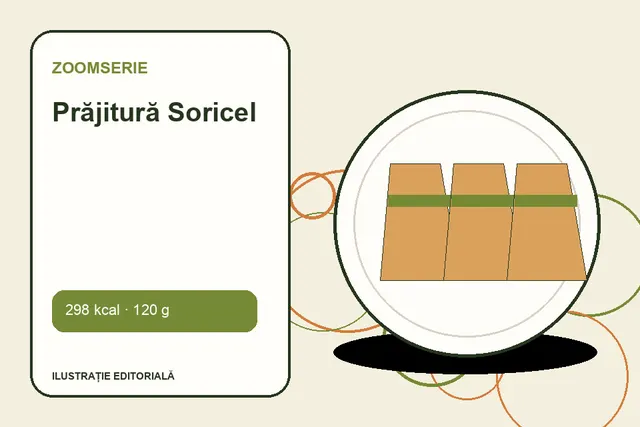 Prăjitură Soricel de la Zoomserie — ilustrație editorială unică