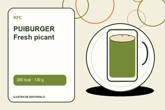 PUIBURGER Fresh picant de la KFC — ilustrație editorială unică