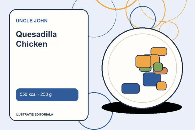 Quesadilla Chicken de la Uncle John — ilustrație editorială unică