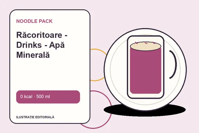 Răcoritoare - Drinks - Apă Minerală de la Noodle Pack — ilustrație editorială unică