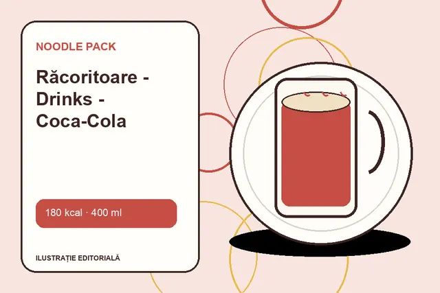 Răcoritoare - Drinks - Coca-Cola de la Noodle Pack — ilustrație editorială unică