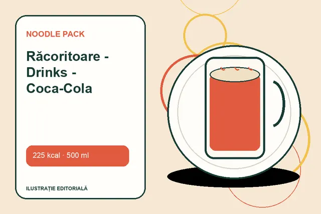 Răcoritoare - Drinks - Coca-Cola de la Noodle Pack — ilustrație editorială unică