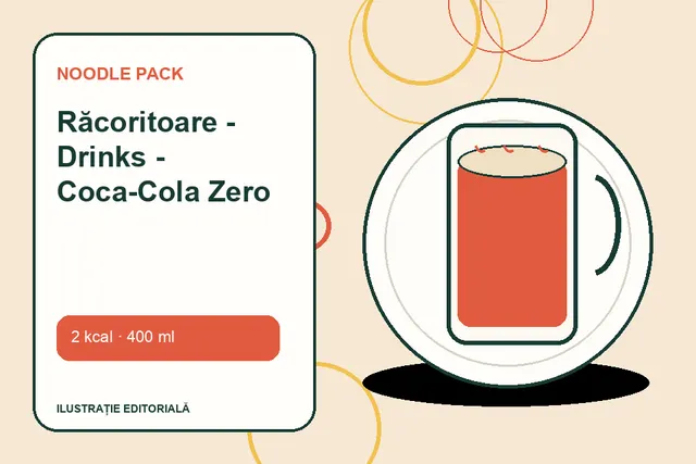 Răcoritoare - Drinks - Coca-Cola Zero de la Noodle Pack — ilustrație editorială unică