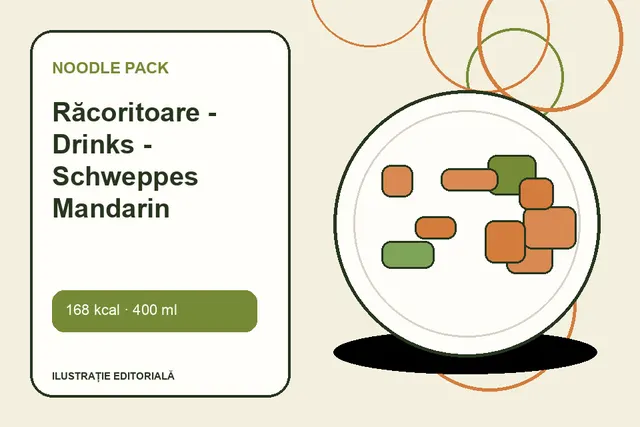 Răcoritoare - Drinks - Schweppes Mandarin de la Noodle Pack — ilustrație editorială unică