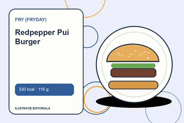 Redpepper Pui Burger de la FRY (FryDay) — ilustrație editorială unică