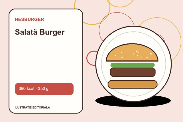 Salată Burger de la Hesburger — ilustrație editorială unică