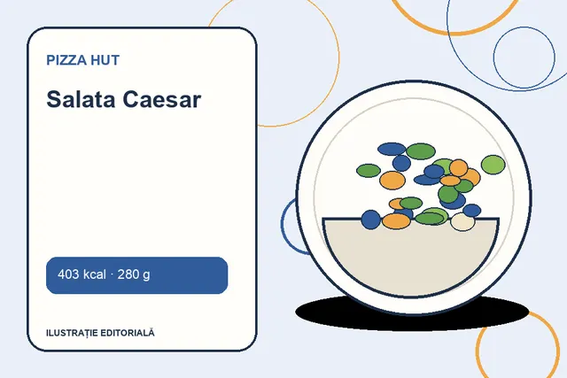 Salata Caesar de la Pizza Hut — ilustrație editorială unică