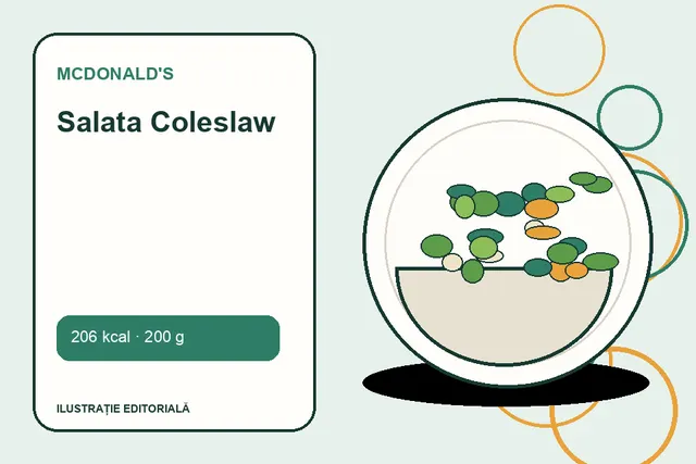 Salata Coleslaw de la McDonald's — ilustrație editorială unică