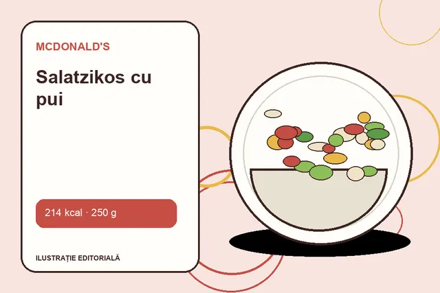 Salatzikos cu pui de la McDonald's — ilustrație editorială unică