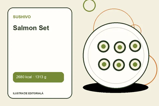 Salmon Set de la Sushivo — ilustrație editorială unică
