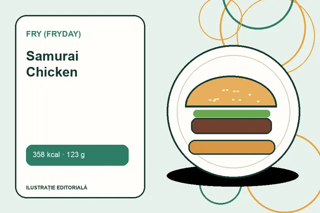 Samurai Chicken de la FRY (FryDay) — ilustrație editorială unică