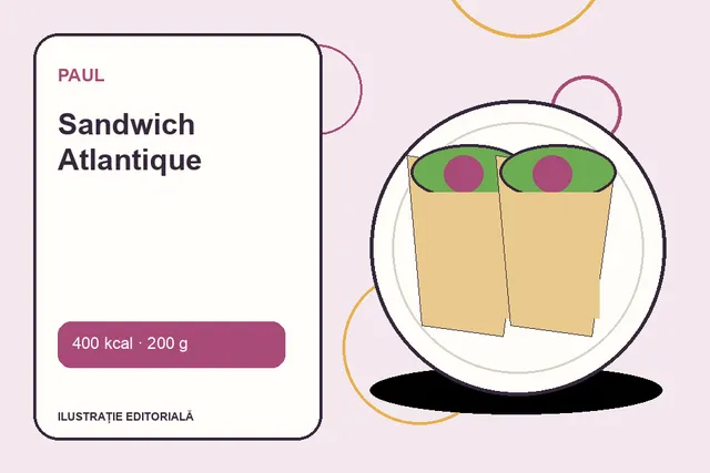Sandwich Atlantique de la Paul — ilustrație editorială unică