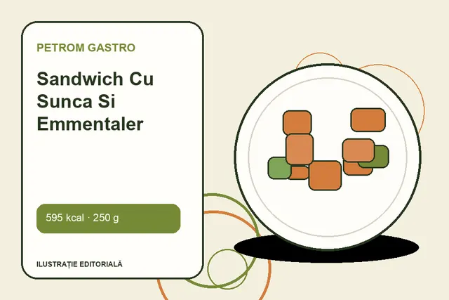 Sandwich Cu Sunca Si Emmentaler de la Petrom GASTRO — ilustrație editorială unică