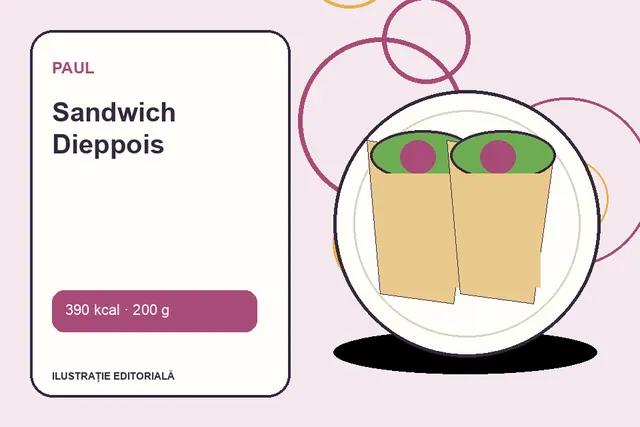 Sandwich Dieppois de la Paul — ilustrație editorială unică