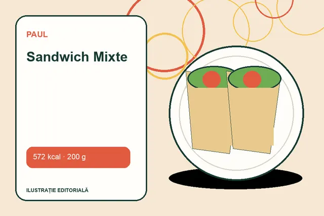 Sandwich Mixte de la Paul — ilustrație editorială unică