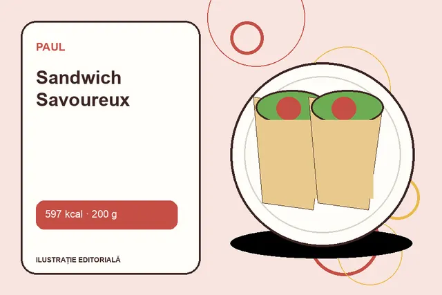 Sandwich Savoureux de la Paul — ilustrație editorială unică
