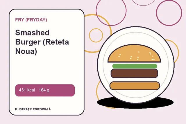 Smashed Burger (Reteta Noua) de la FRY (FryDay) — ilustrație editorială unică