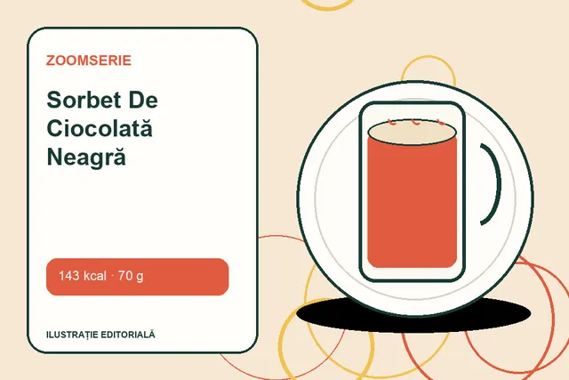 Sorbet De Ciocolată Neagră de la Zoomserie — ilustrație editorială unică