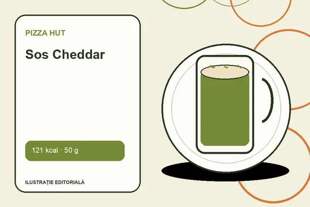 Sos Cheddar de la Pizza Hut — ilustrație editorială unică