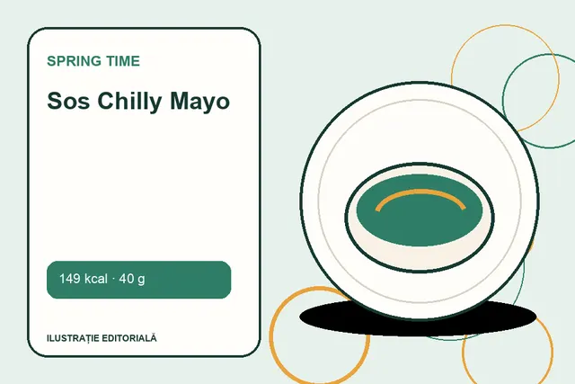 Sos Chilly Mayo de la Spring Time — ilustrație editorială unică
