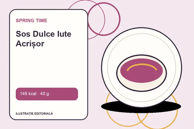 Sos Dulce Iute Acrișor de la Spring Time — ilustrație editorială unică