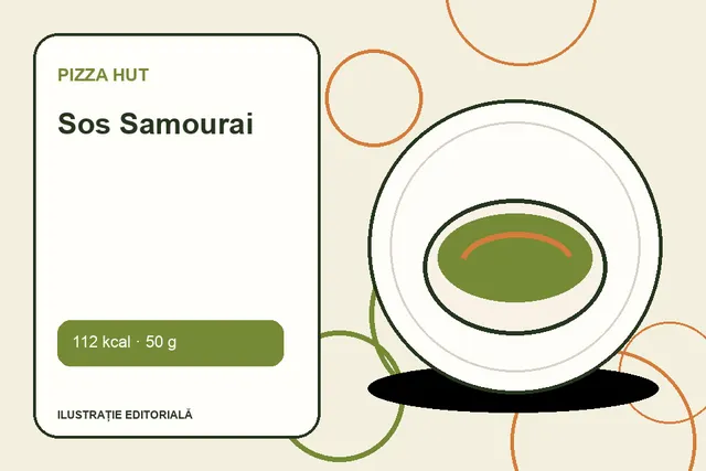 Sos Samourai de la Pizza Hut — ilustrație editorială unică