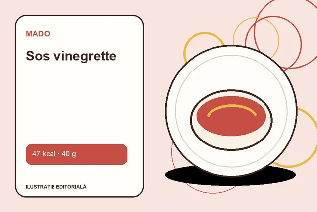 Sos vinegrette de la MADO — ilustrație editorială unică