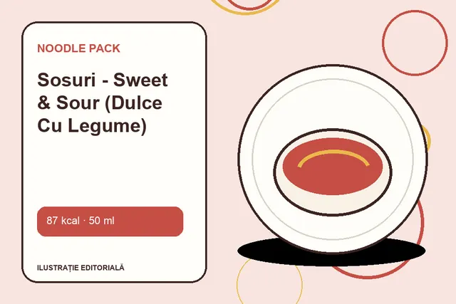Sosuri - Sweet & Sour (Dulce Cu Legume) de la Noodle Pack — ilustrație editorială unică