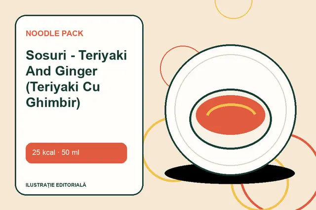 Sosuri - Teriyaki And Ginger (Teriyaki Cu Ghimbir) de la Noodle Pack — ilustrație editorială unică