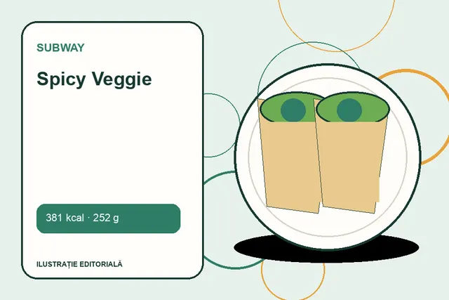 Spicy Veggie de la Subway — ilustrație editorială unică