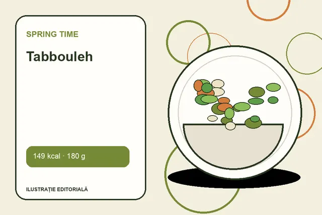 Tabbouleh de la Spring Time — ilustrație editorială unică