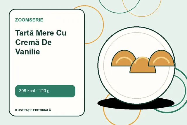 Tartă Mere Cu Cremă De Vanilie de la Zoomserie — ilustrație editorială unică