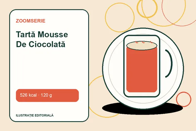 Tartă Mousse De Ciocolată de la Zoomserie — ilustrație editorială unică