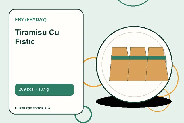 Tiramisu Cu Fistic de la FRY (FryDay) — ilustrație editorială unică