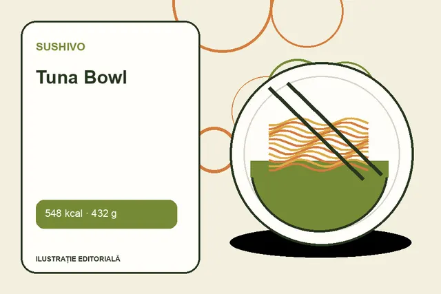 Tuna Bowl de la Sushivo — ilustrație editorială unică