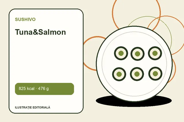 Tuna&Salmon de la Sushivo — ilustrație editorială unică