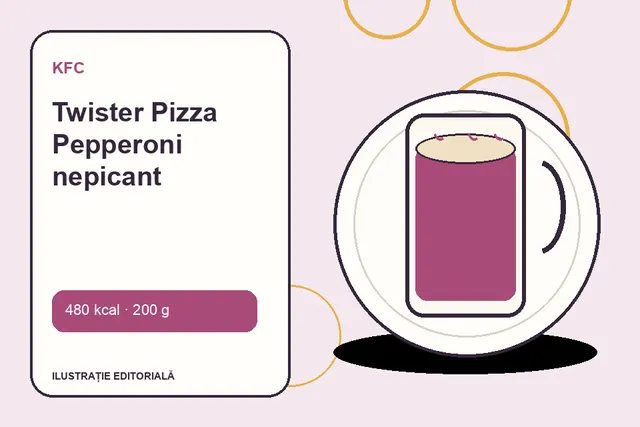 Twister Pizza Pepperoni nepicant de la KFC — ilustrație editorială unică