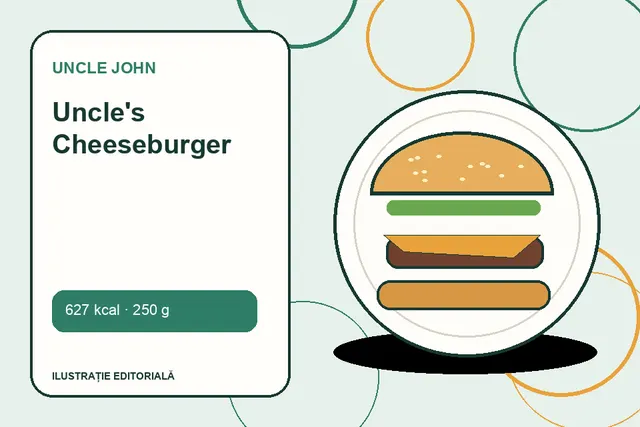 Uncle's Cheeseburger de la Uncle John — ilustrație editorială unică