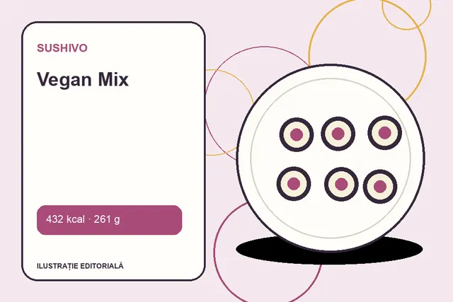 Vegan Mix de la Sushivo — ilustrație editorială unică