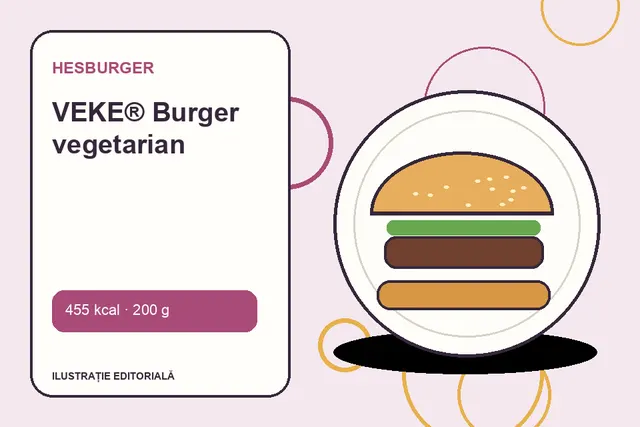 VEKE® Burger vegetarian de la Hesburger — ilustrație editorială unică