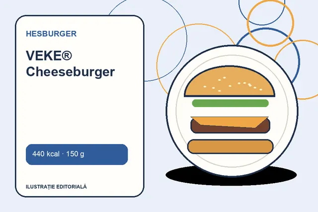 VEKE® Cheeseburger de la Hesburger — ilustrație editorială unică
