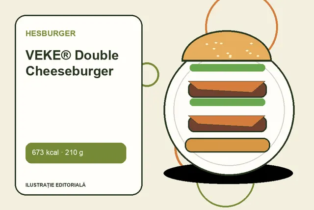 VEKE® Double Cheeseburger de la Hesburger — ilustrație editorială unică
