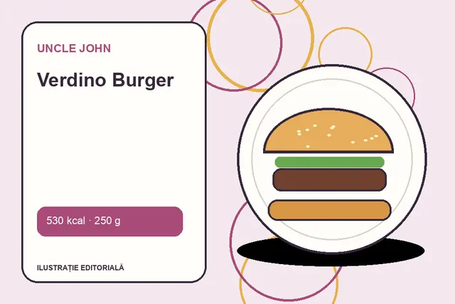 Verdino Burger de la Uncle John — ilustrație editorială unică