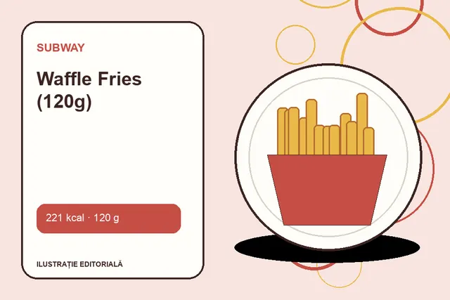 Waffle Fries (120g) de la Subway — ilustrație editorială unică