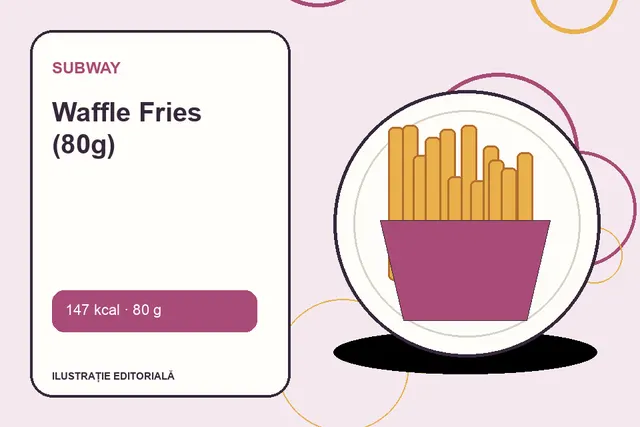 Waffle Fries (80g) de la Subway — ilustrație editorială unică