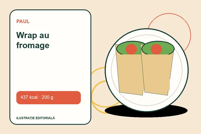 Wrap au fromage de la Paul — ilustrație editorială unică
